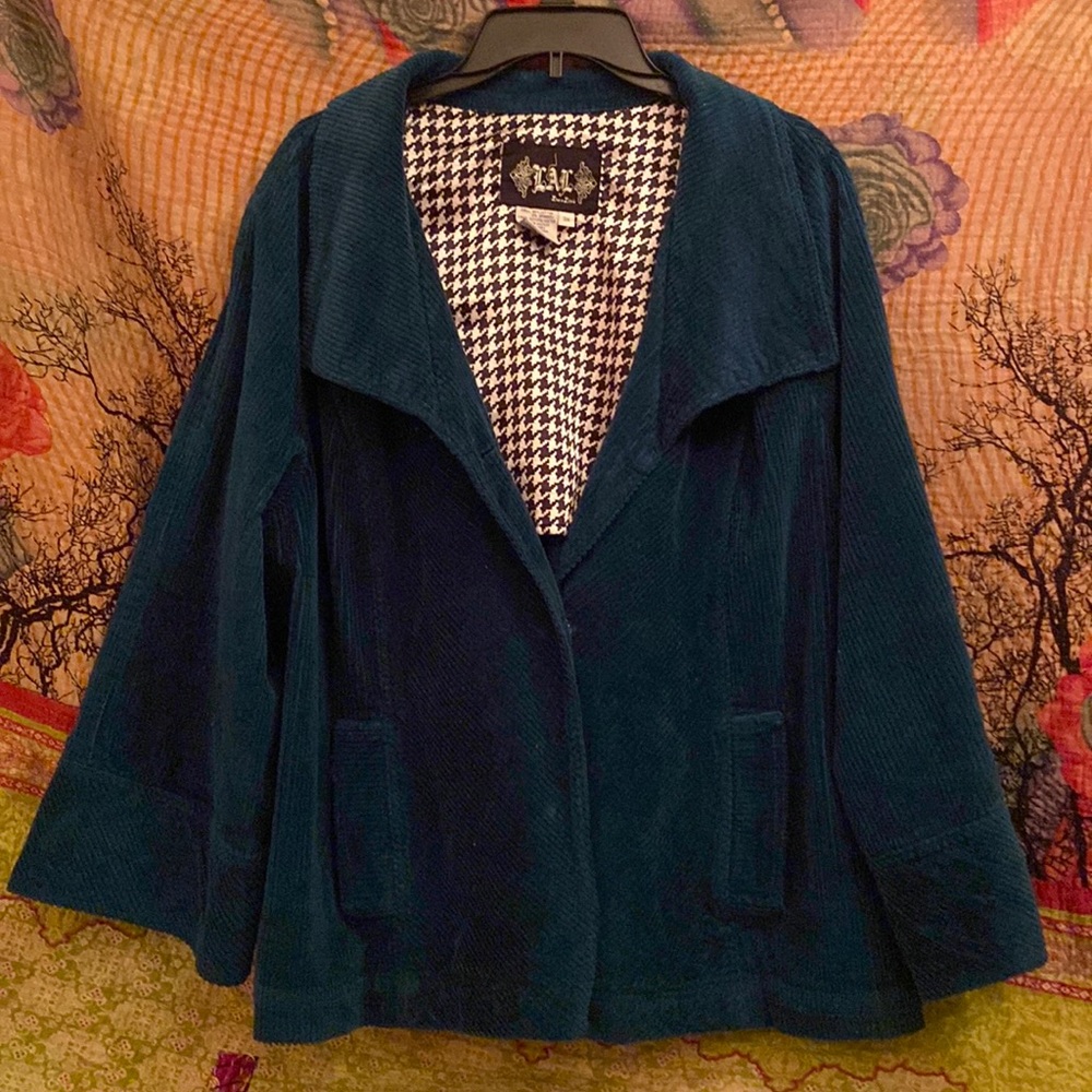 Turquoise Corduroy Coat💘